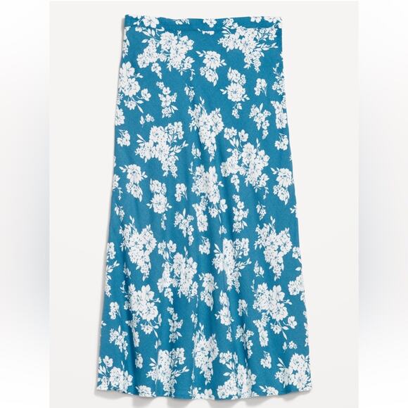Old Navy Bold Floral Crepe A-Line Midi Skirt - Picture 4 of 12